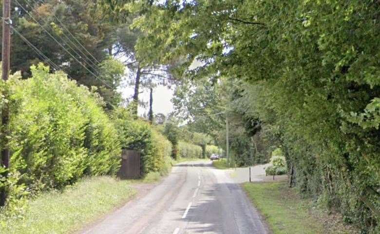 Police were called to Cranbrook Road, near Tenterden, after a two-car crash. Picture: Google Maps