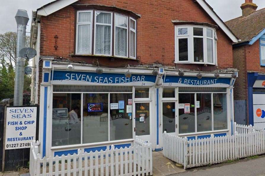 Seven Seas Fish Bar in Canterbury Road, Whitstable, has been open for 60 years. Picture: Google