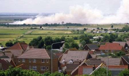 field fire at Seasalter