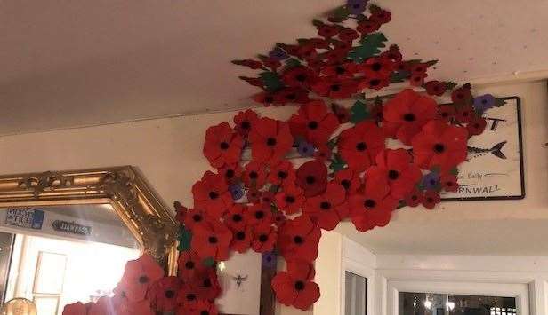 Supportive of all groups within the local community, quite a lot of effort had gone into the display of red poppies