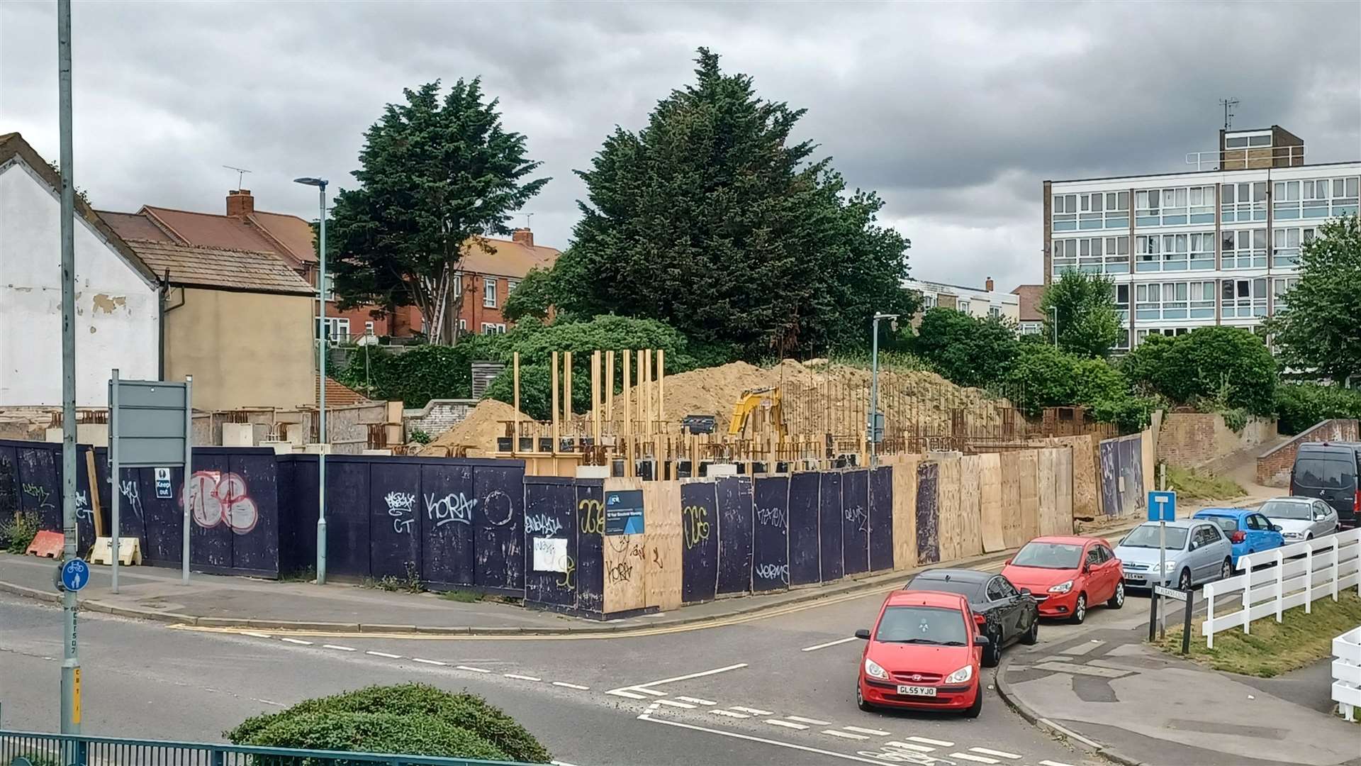 Work has started on the site of the Green Dragon pub in Church Street