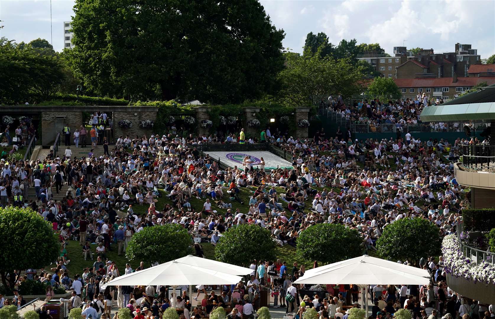 Spectators on the Hill on middle Sunday (Adam Davy/PA)