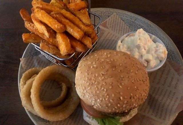 Mrs SD chose the classic burger but spent an extra £2 upgrading chips to sweet potato fries