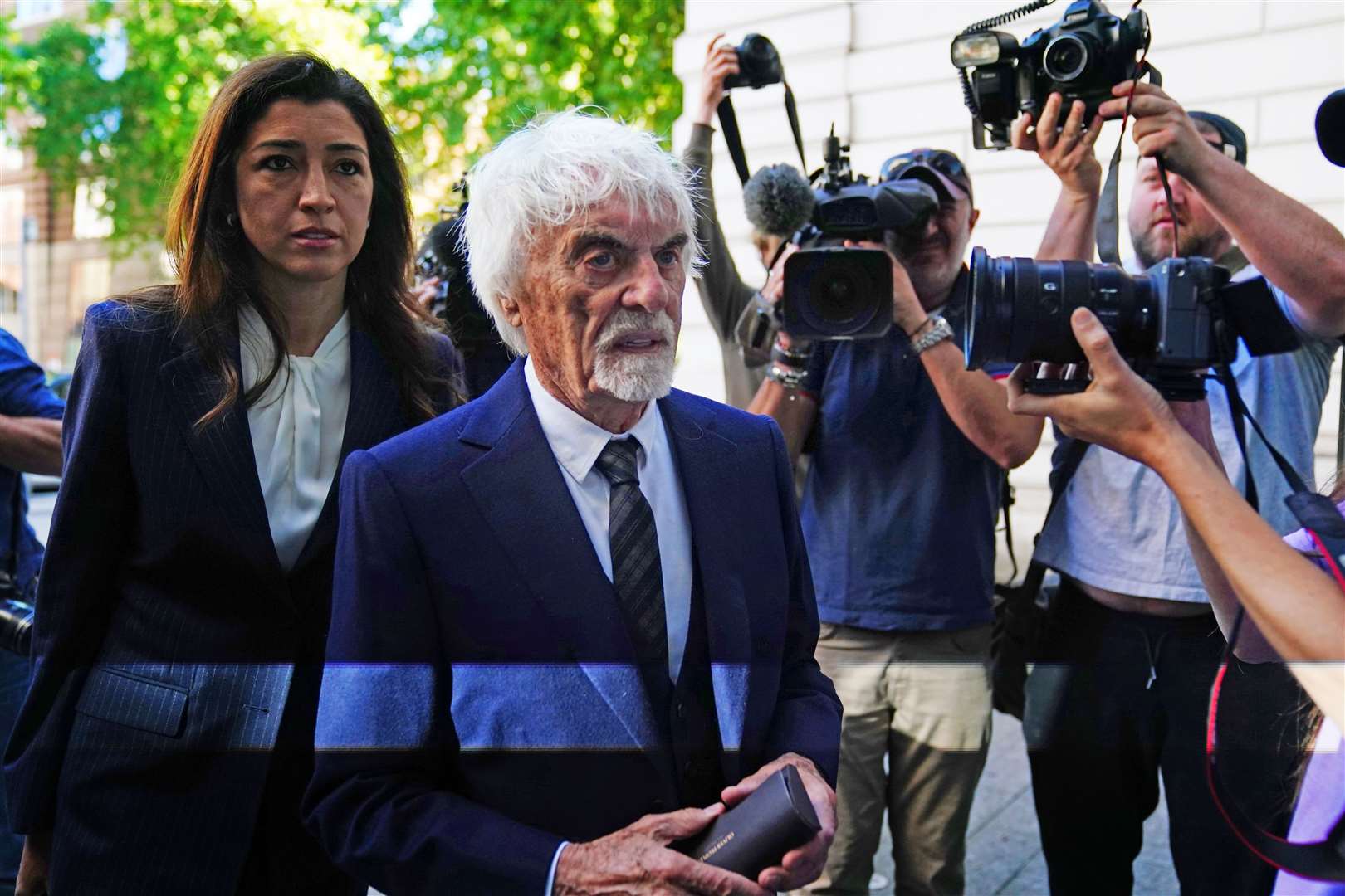 Former Formula One boss Bernie Ecclestone arriving at Westminster Magistrates’ Court for an earlier hearing on August 22 (Victoria Jones/PA)