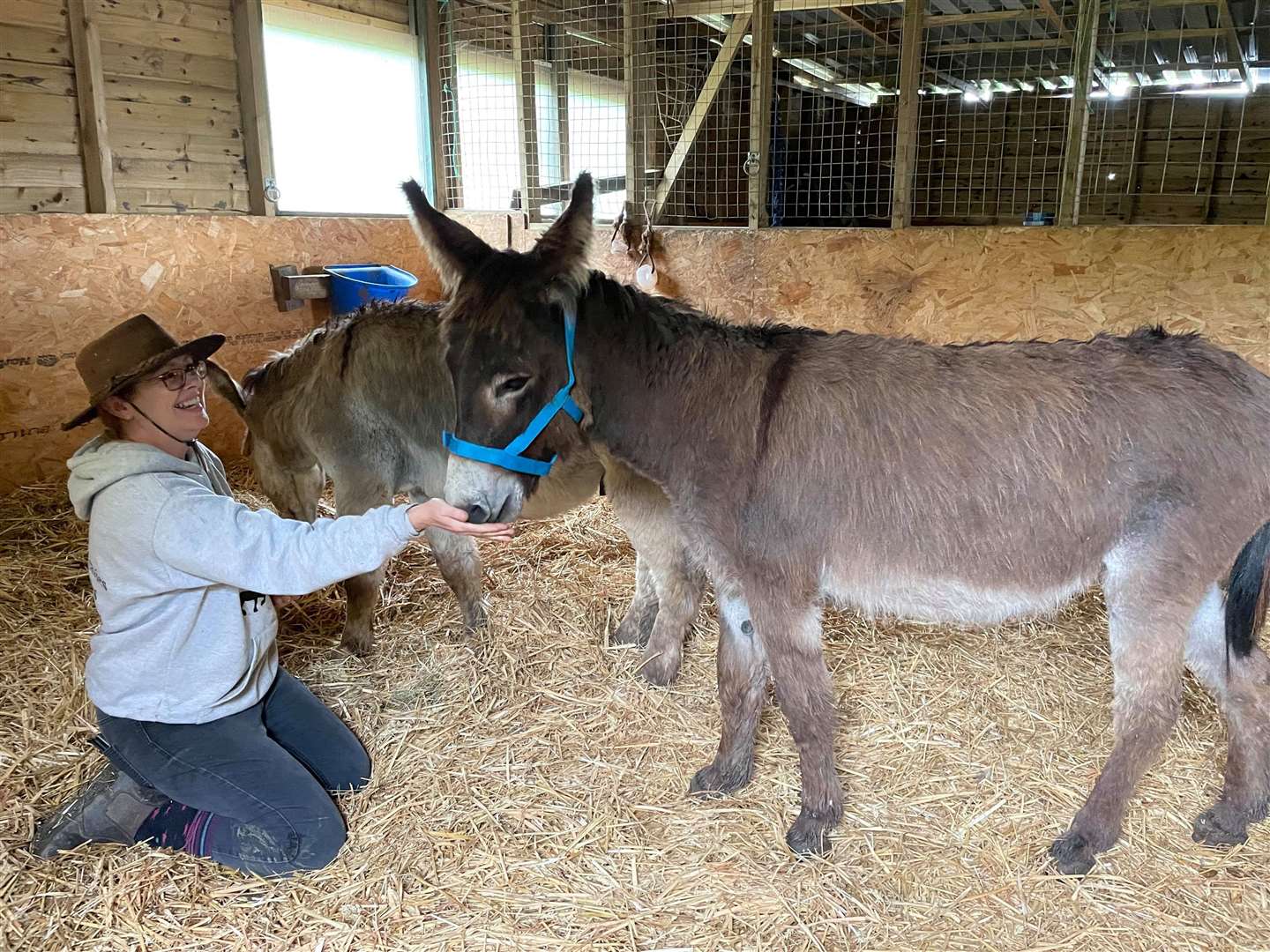 Angela with Pedro and Poncho