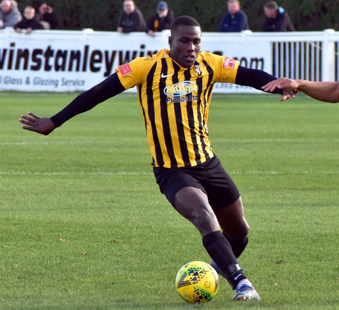 Ade Yusuff - has rejoined Folkestone for a third spell with the club. Picture: Randolph File