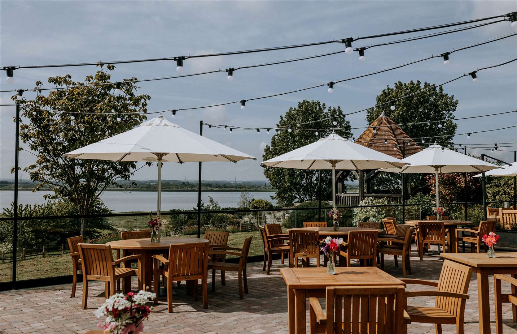 Terrace overlooking the Swale estuary. Picture: The Ferry House