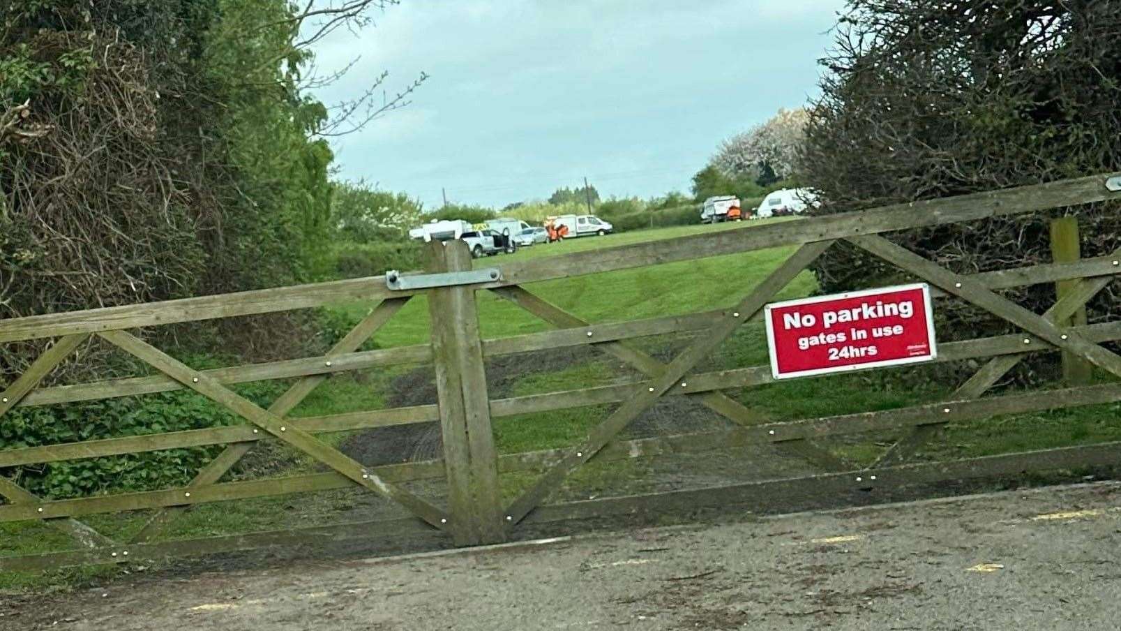 Travellers have pitched up at Riverside Country Park in Gillingham