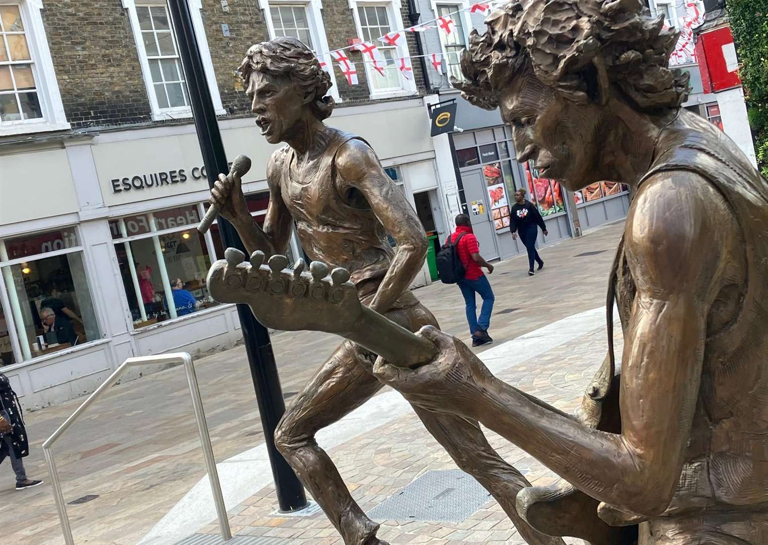Statues of Rolling Stones Mick Jagger and Keith Richards (PIC Simon Finlay LDRS)