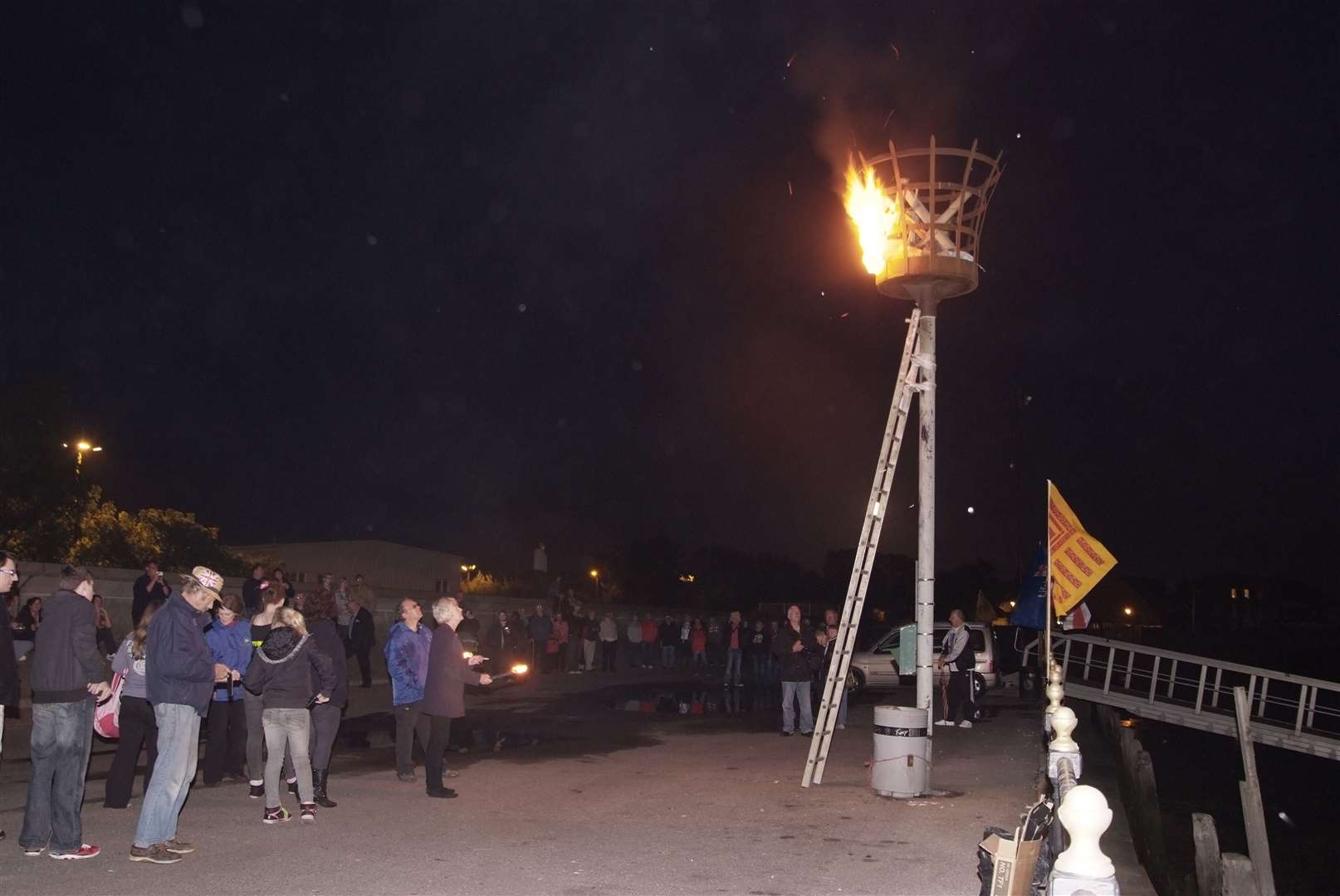 Queenborough beacon lit in 2012. Picture: Barry Hollis