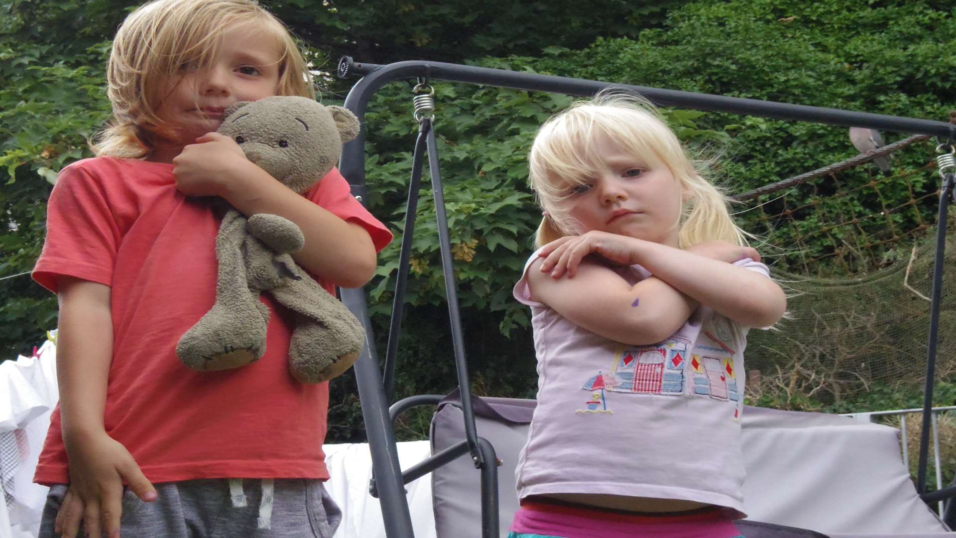 Sebastian and Florence McMullan were playing outside at the time