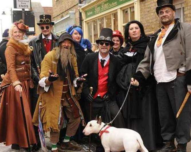 Fagin with other Dickensian characters