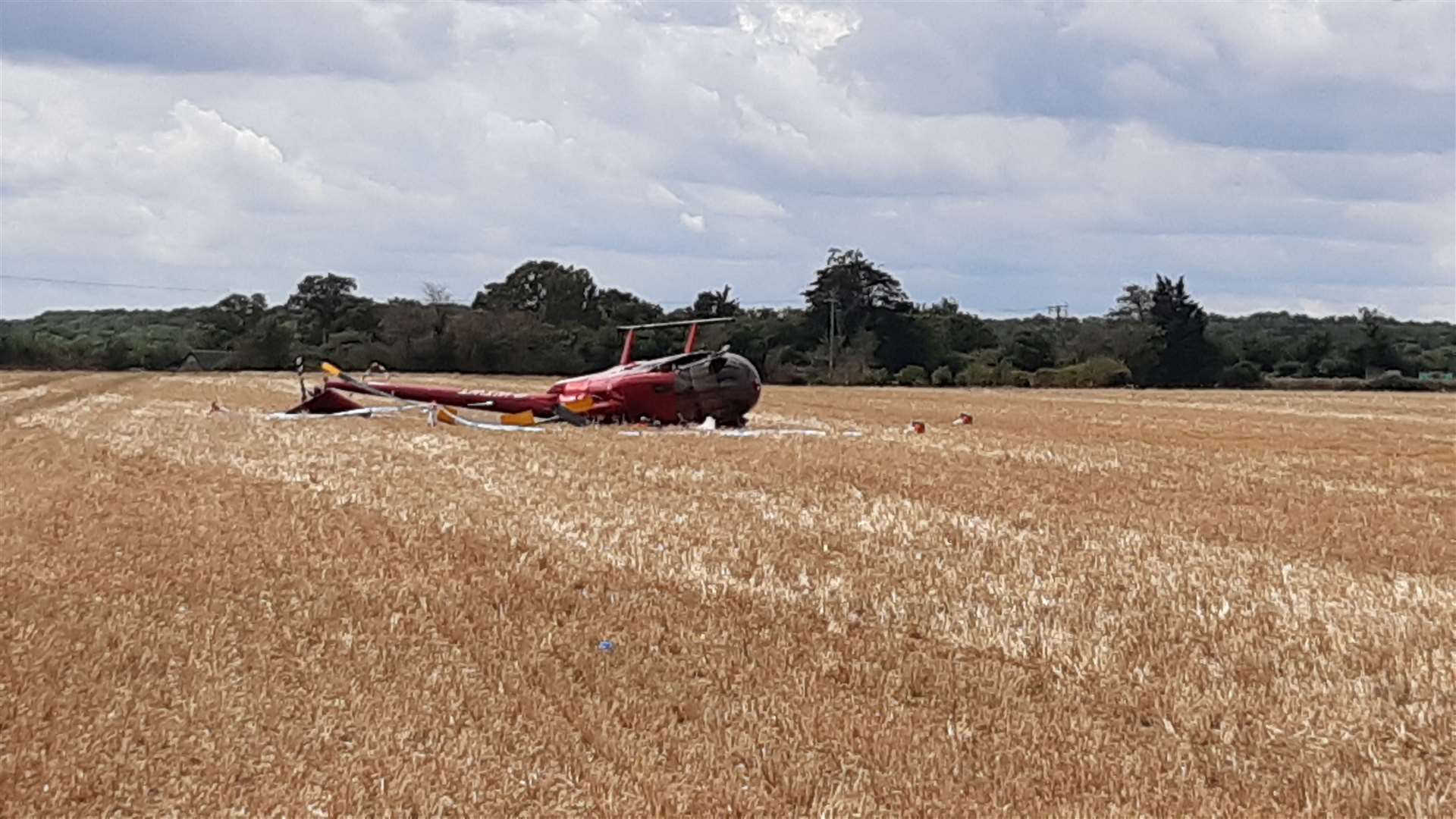 The aircraft has been cordoned off in a field off the A229 Thanet Way