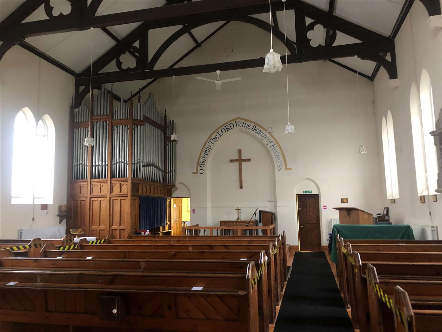 The interior of the church - as it used to be