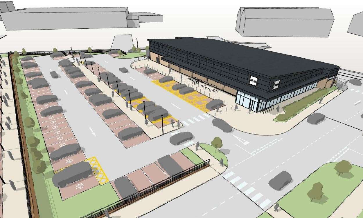 The supermarket is set to cover 20,000 sq ft, but the name of the operator is yet to be released. Picture: Corstorphine & Wright