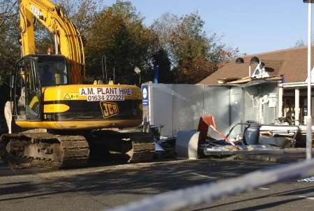 The scene of devastation at the store. Picture: GRANT FALVEY