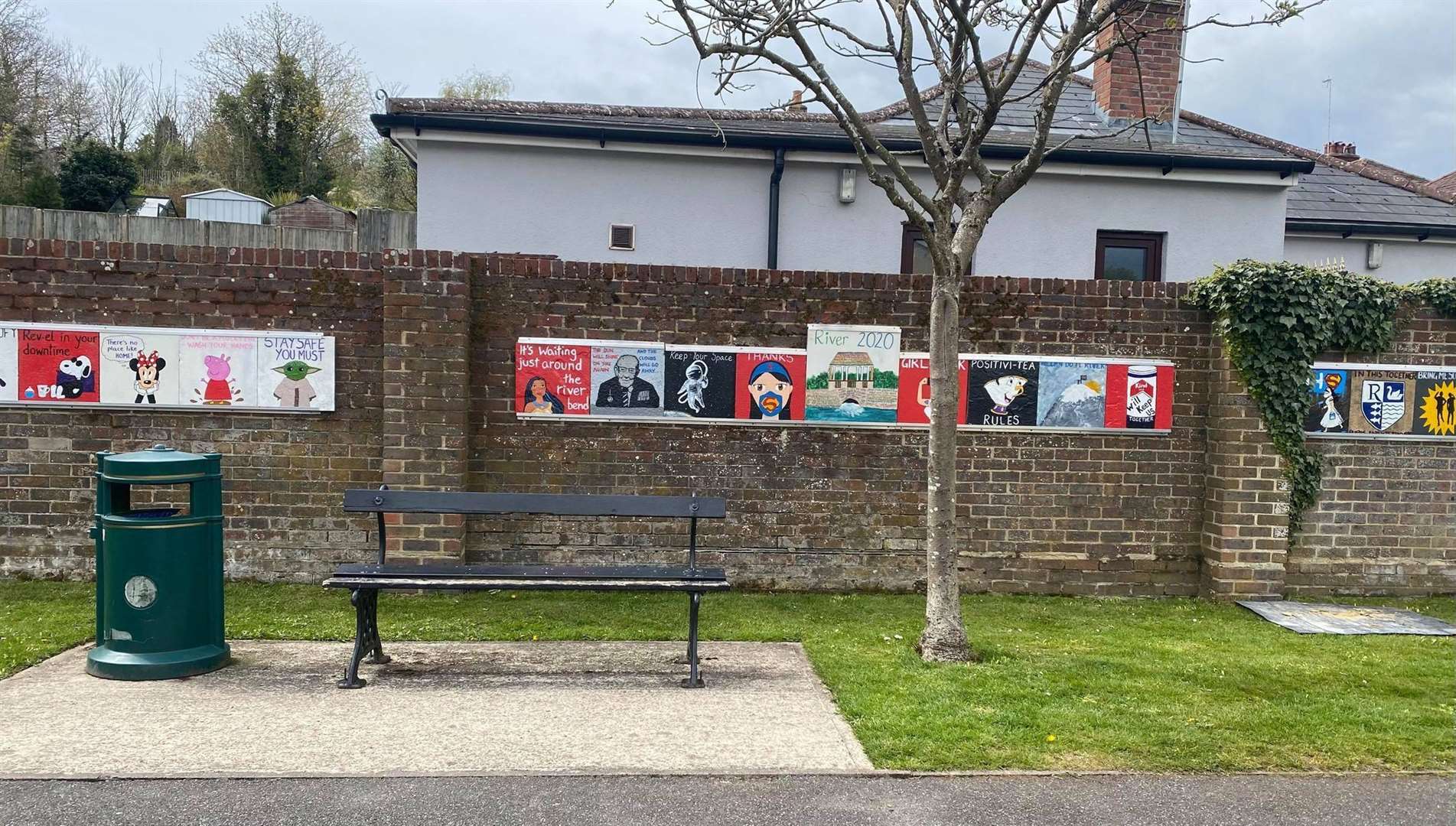 The display is at the River Bus Terminus at Lewisham Road and Minnis Lane, River