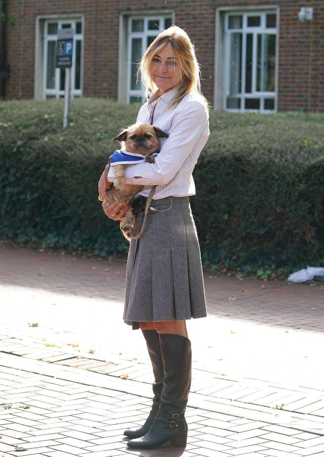 Phillipa Copleston-Warren’s support dog joined her in the dock (Yui Mok/PA)