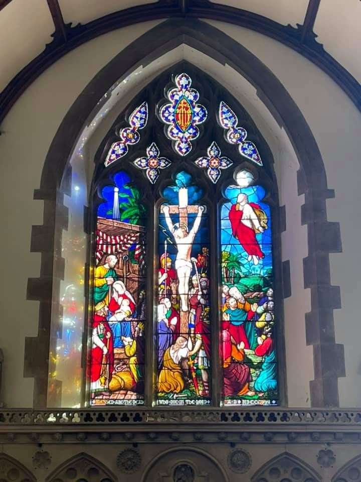 See the new stained-glass window at Borden parish church