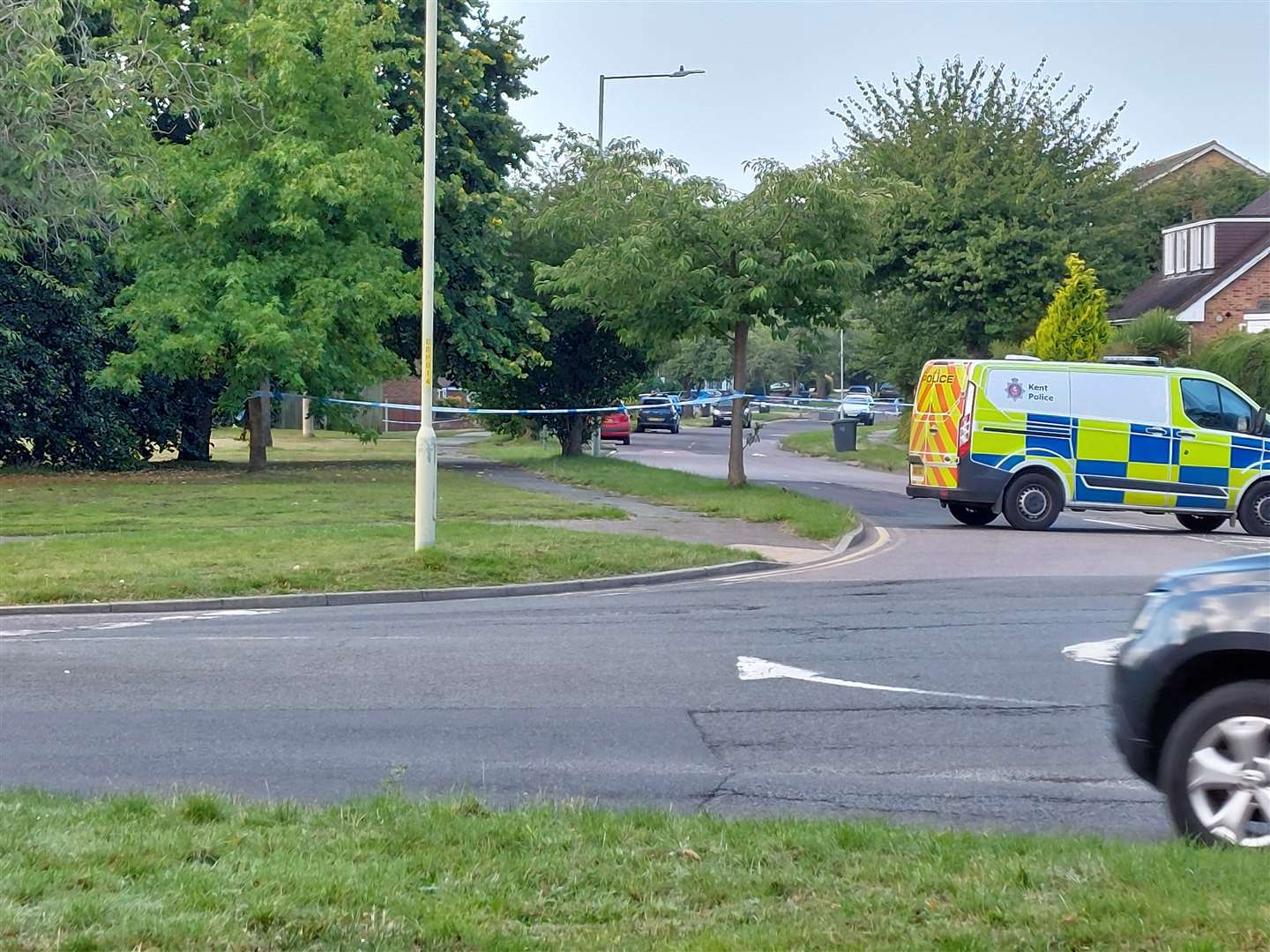 Shaftesbury Road in Canterbury was cordoned off after a teen was stabbed