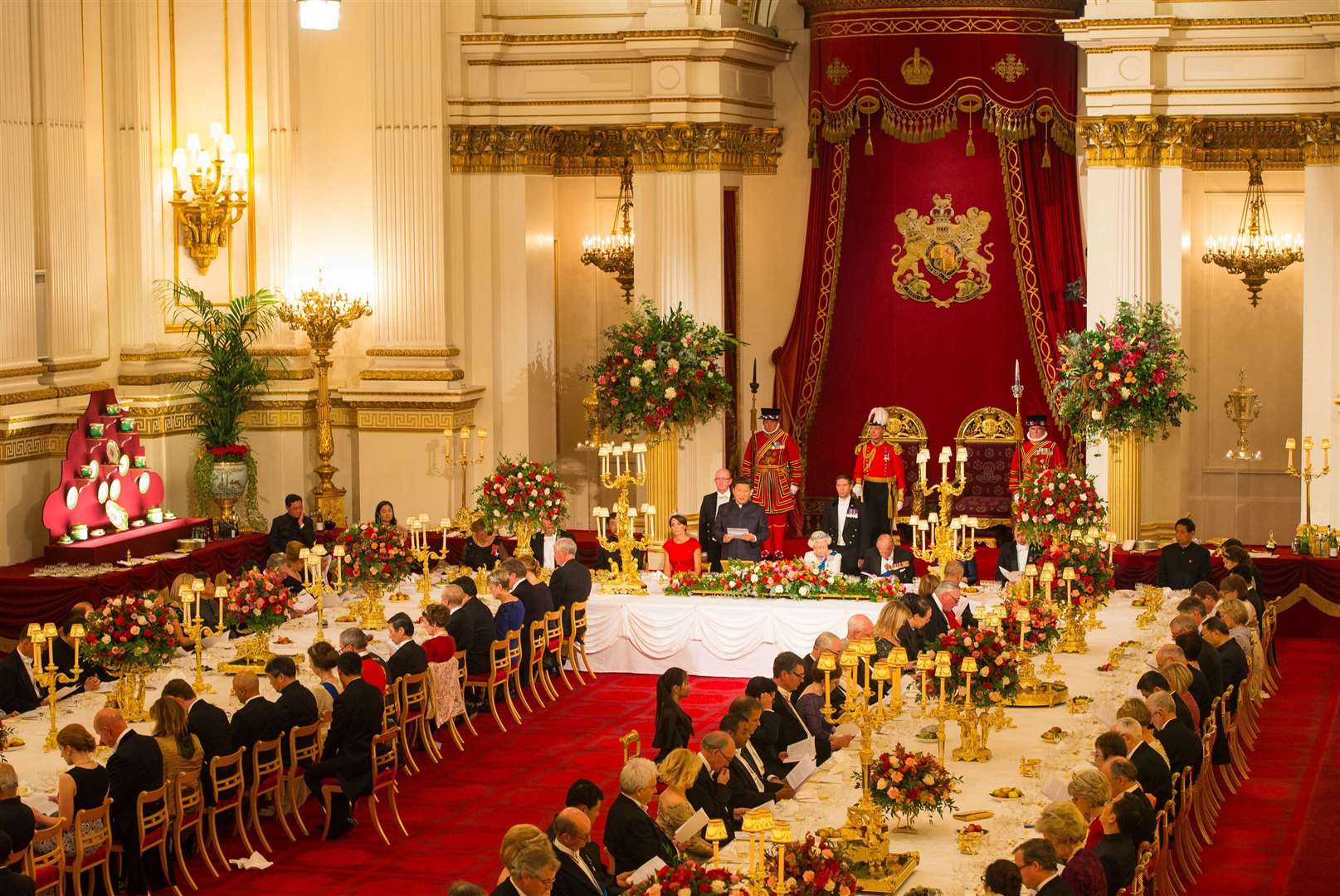 The scene in the Ballroom during a state banquet (Dominic Lipinski/PA)