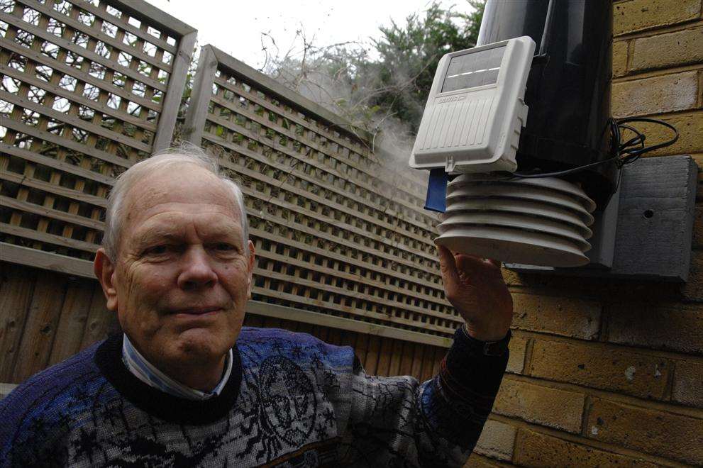Jeremy Procter and his weather monitoring station