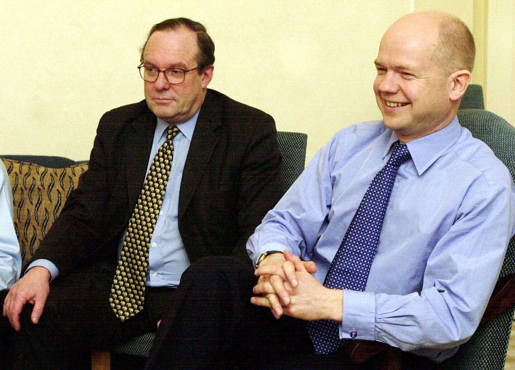 Michael Ancram with William Hague (Kirsty Wigglesworth/PA)