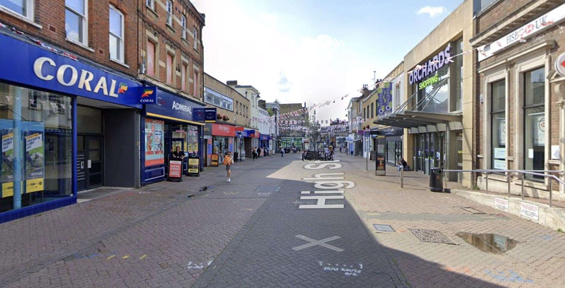 The robbery took place in Dartford High Street. Picture: Google Maps