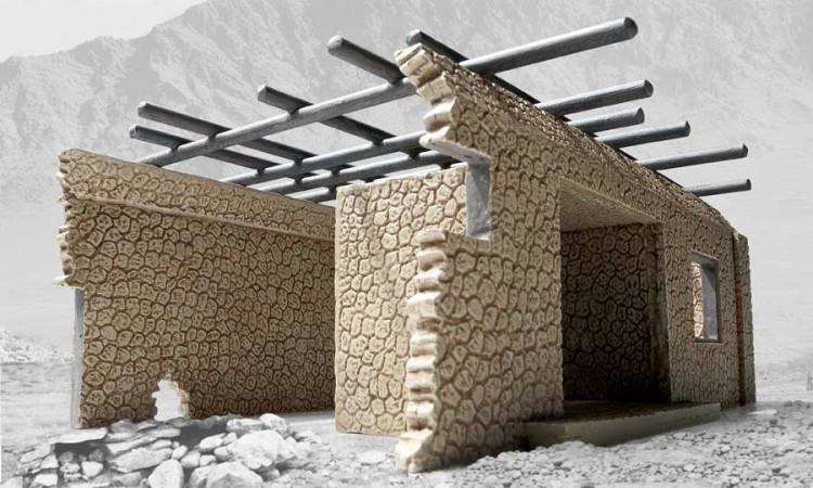 The controversial Airfix model of a bombed Afghan house