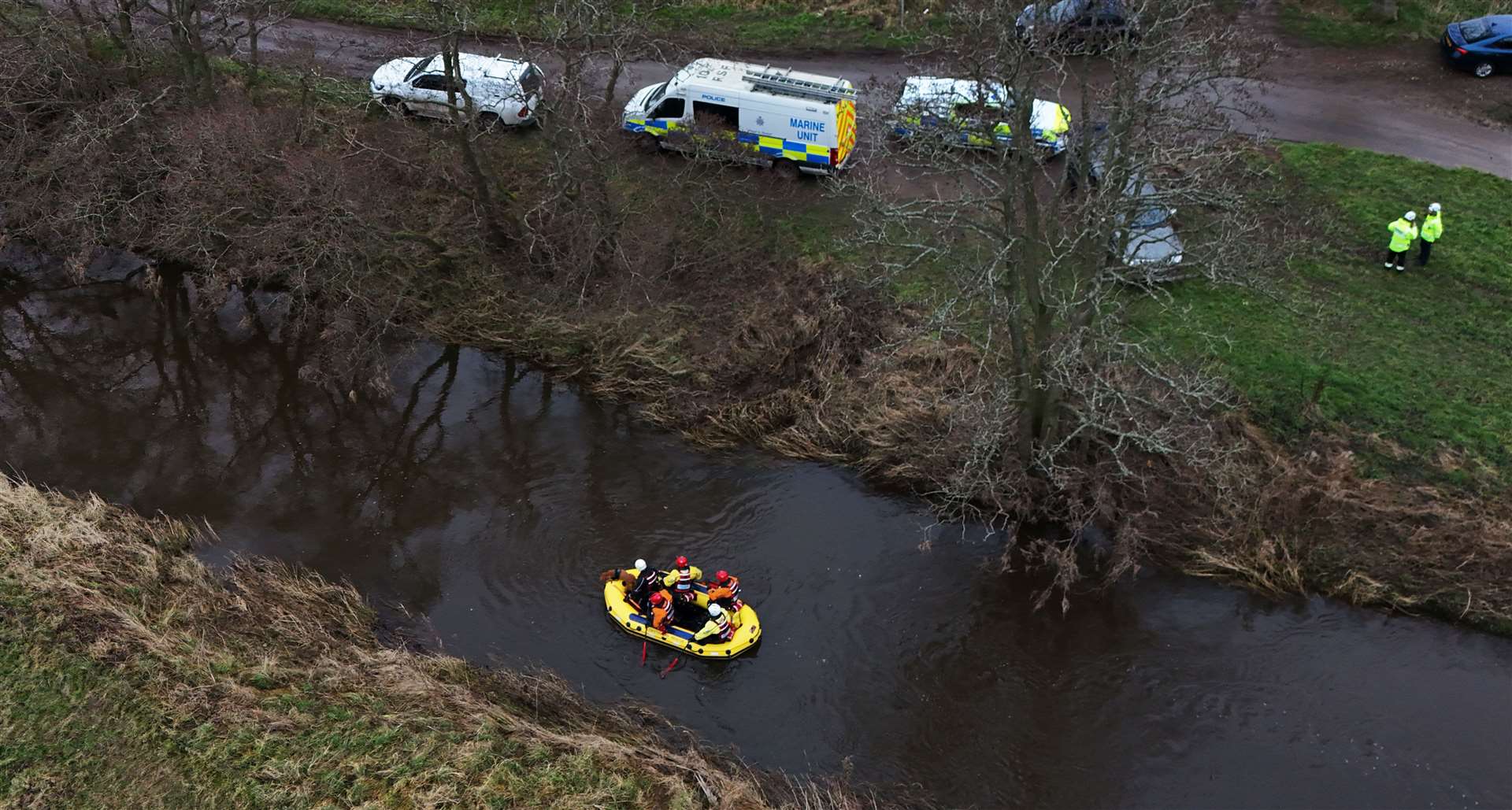 Members of a search and rescue team during the search operation (Owen Humphreys/PA)