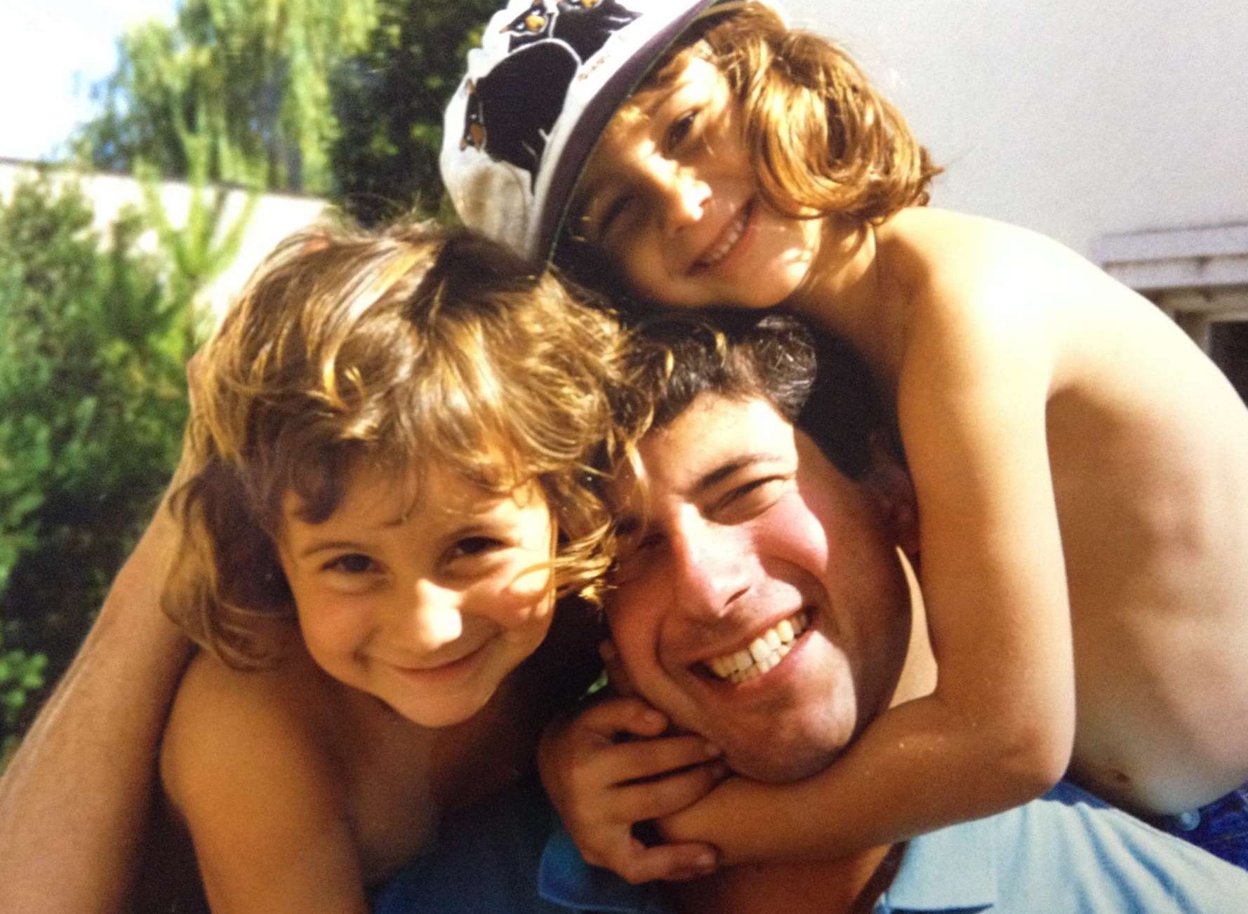 Katya with her late father and sister Sonya