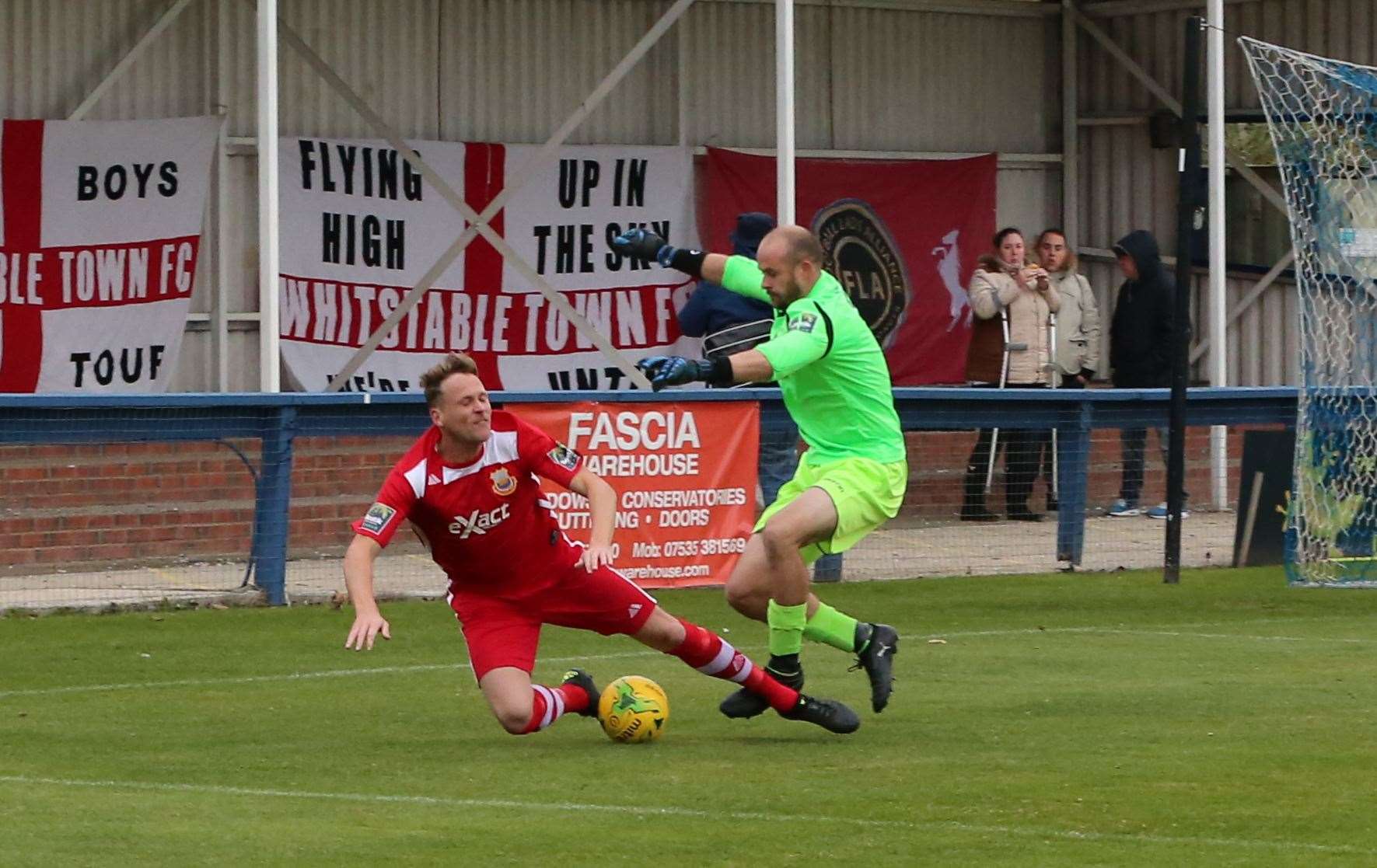 Rob Budd in action for Brentwood against Whitstable Town in pre-season. Picture: Les Biggs