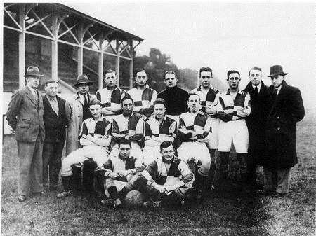 George Massey, front left, with Chats in 1936