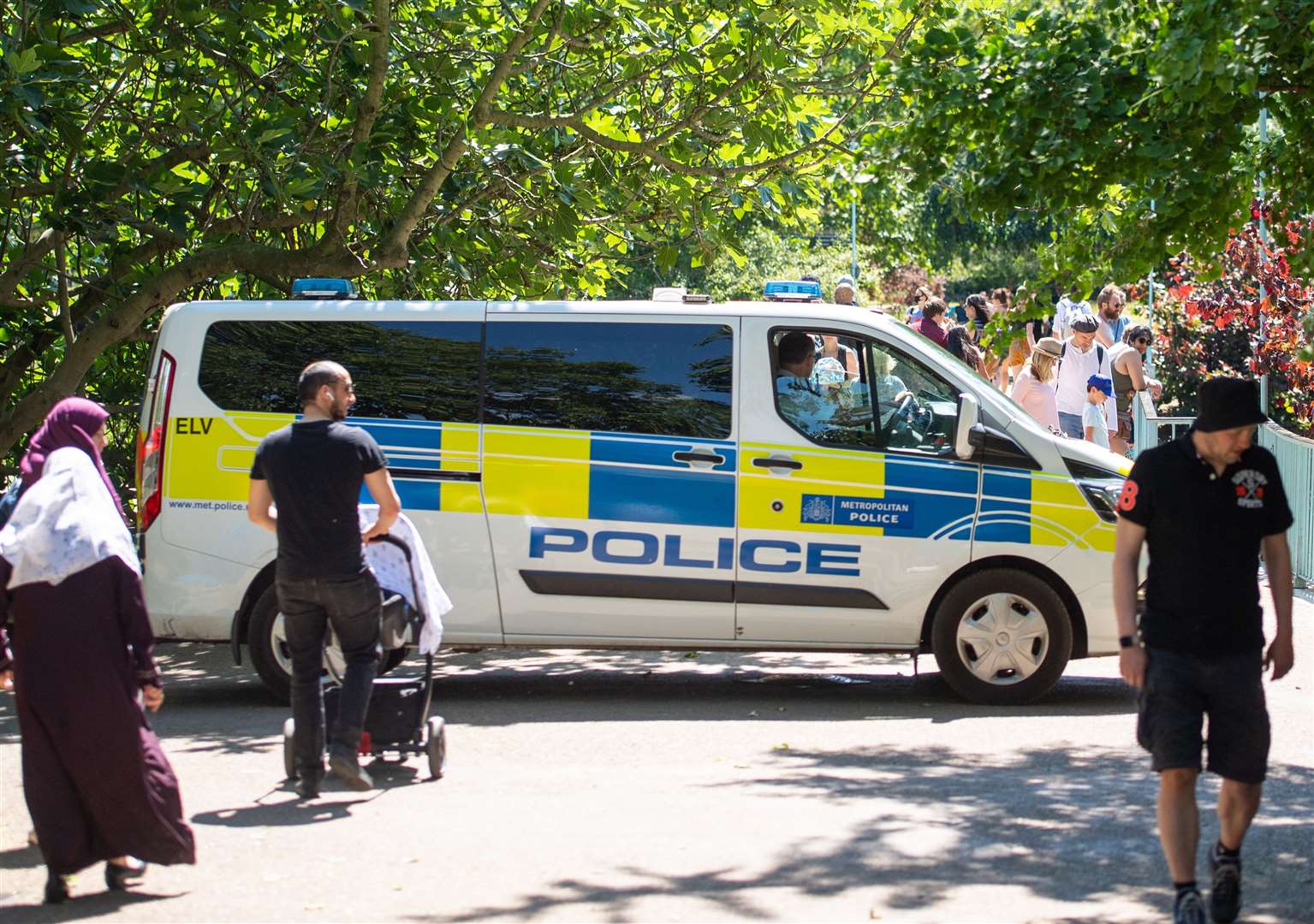 A police patrol in St James Park, London (Dominic Lipinski/PA)