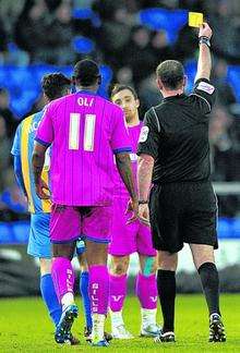 charlie Lee gets booked against Shrewsbury