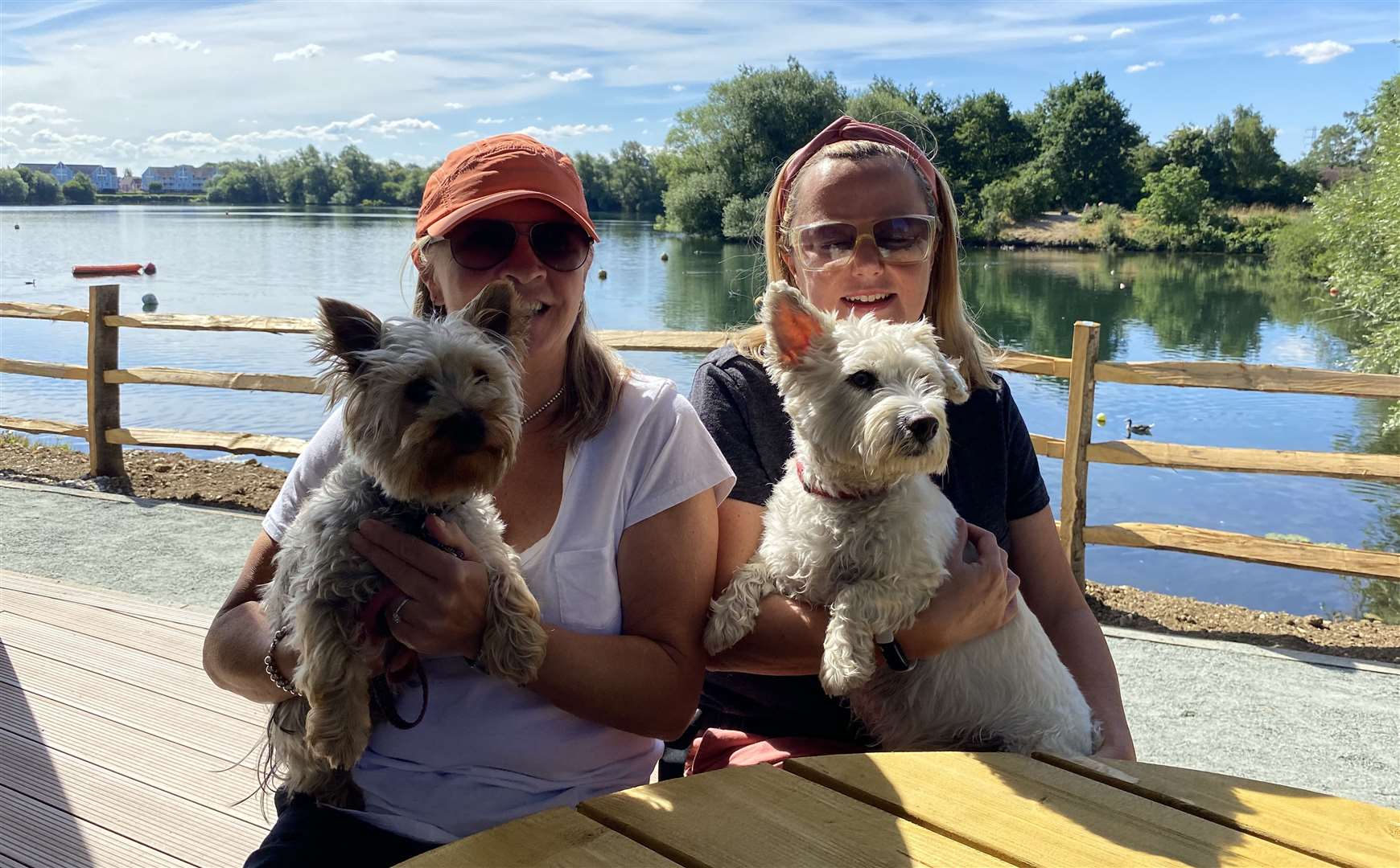 Dog walkers Mandy Longshaw and Sheena Young, came especially to try some of the cafe's food and drinks