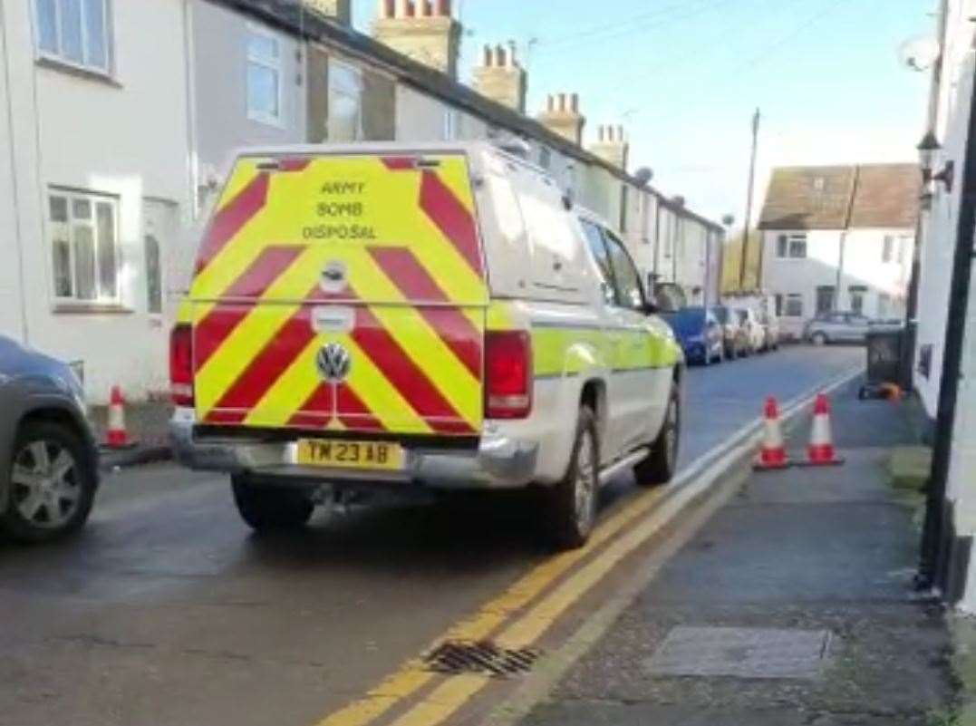 The bomb disposal team also uncovered some ammunition from the property. Picture: Lucy Peppercorn