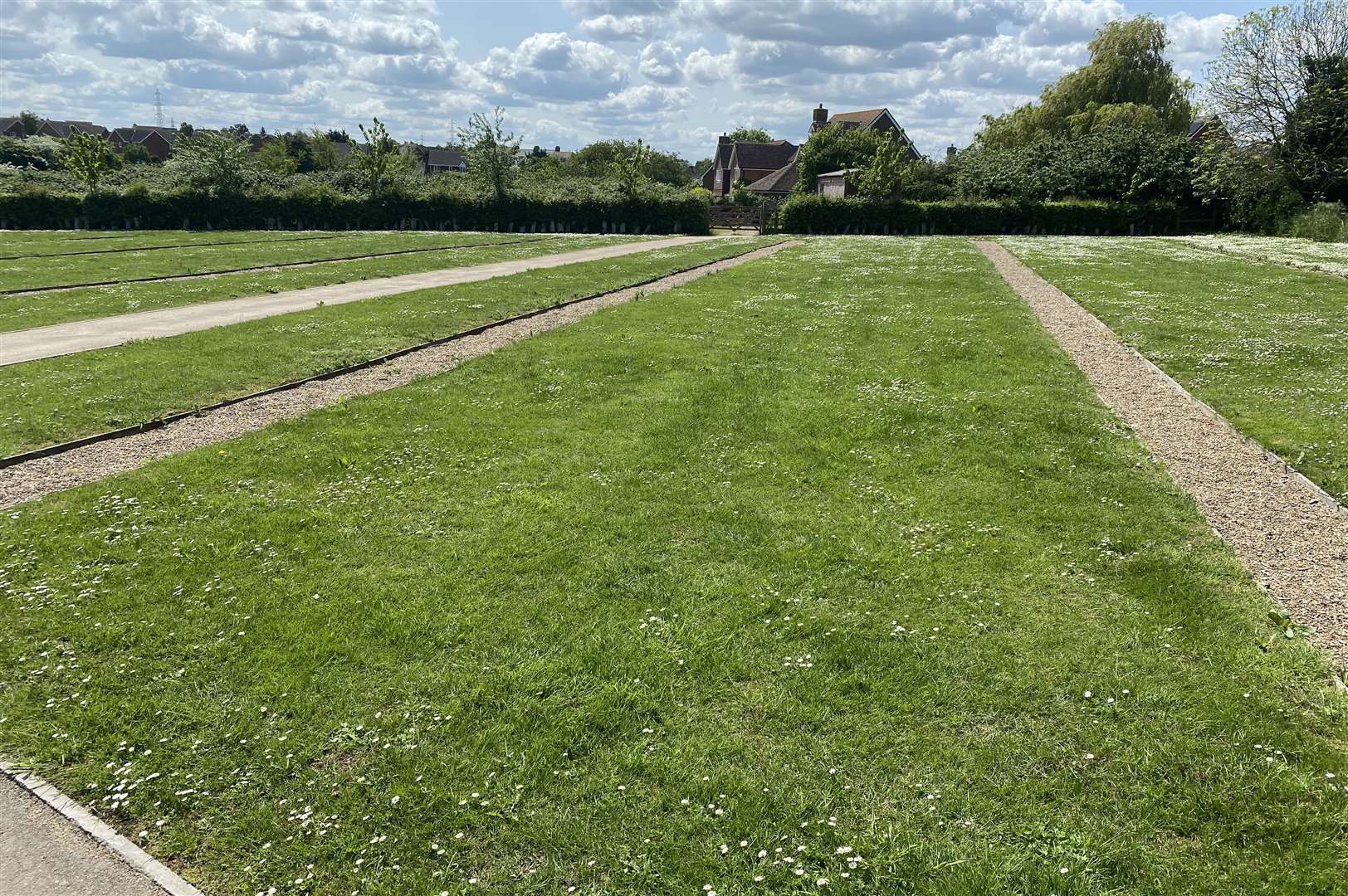 Unused part of cemetery showing what it would look like once turfed