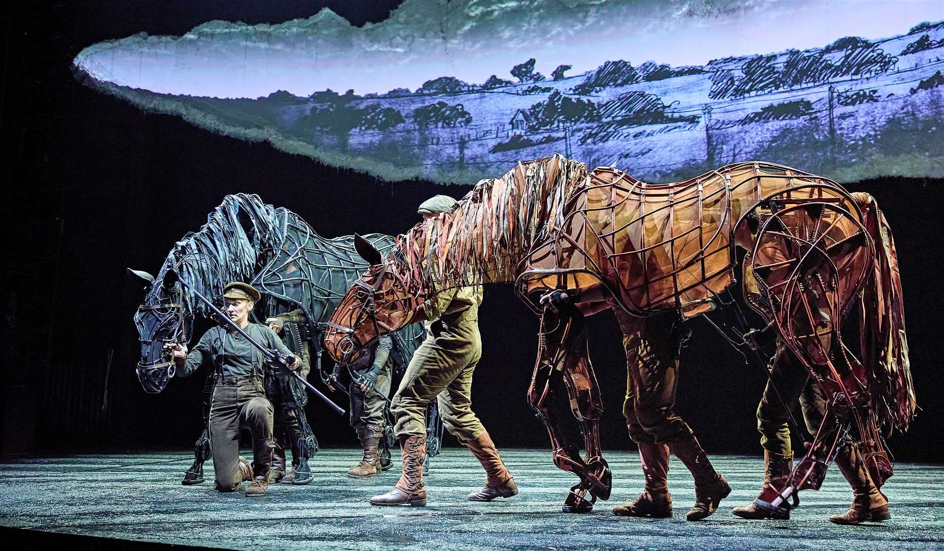 The National Theatre’s spectacular play, War Horse, is back on tour. Picture: Brinkhoff Moegenburg