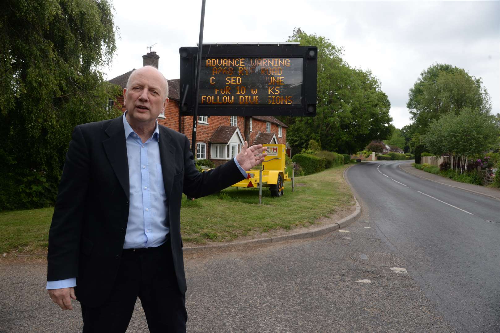 Cllr Sean Holden who has called the proposed 11-week closure of the A268 Rye Road at Hawkhurst a disaster. Picture: Chris Davey. (11401180)