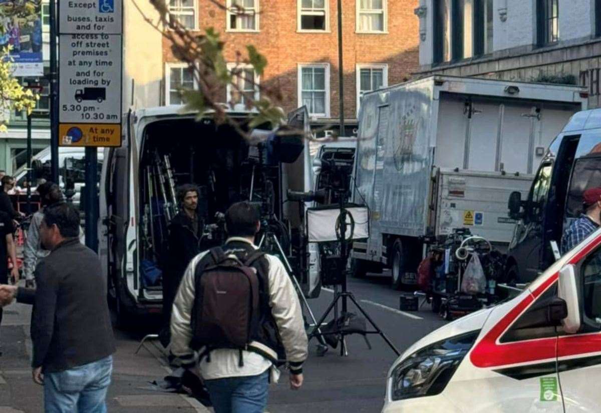 Film crews spotted in town centre