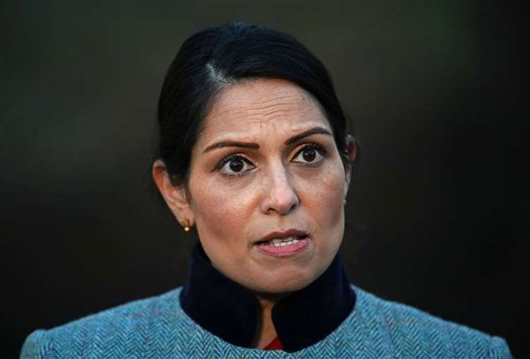 Priti Patel hit out at P&O Ferries as the Home Office terminated its contract with them. Picture: Aaron Chown/PA