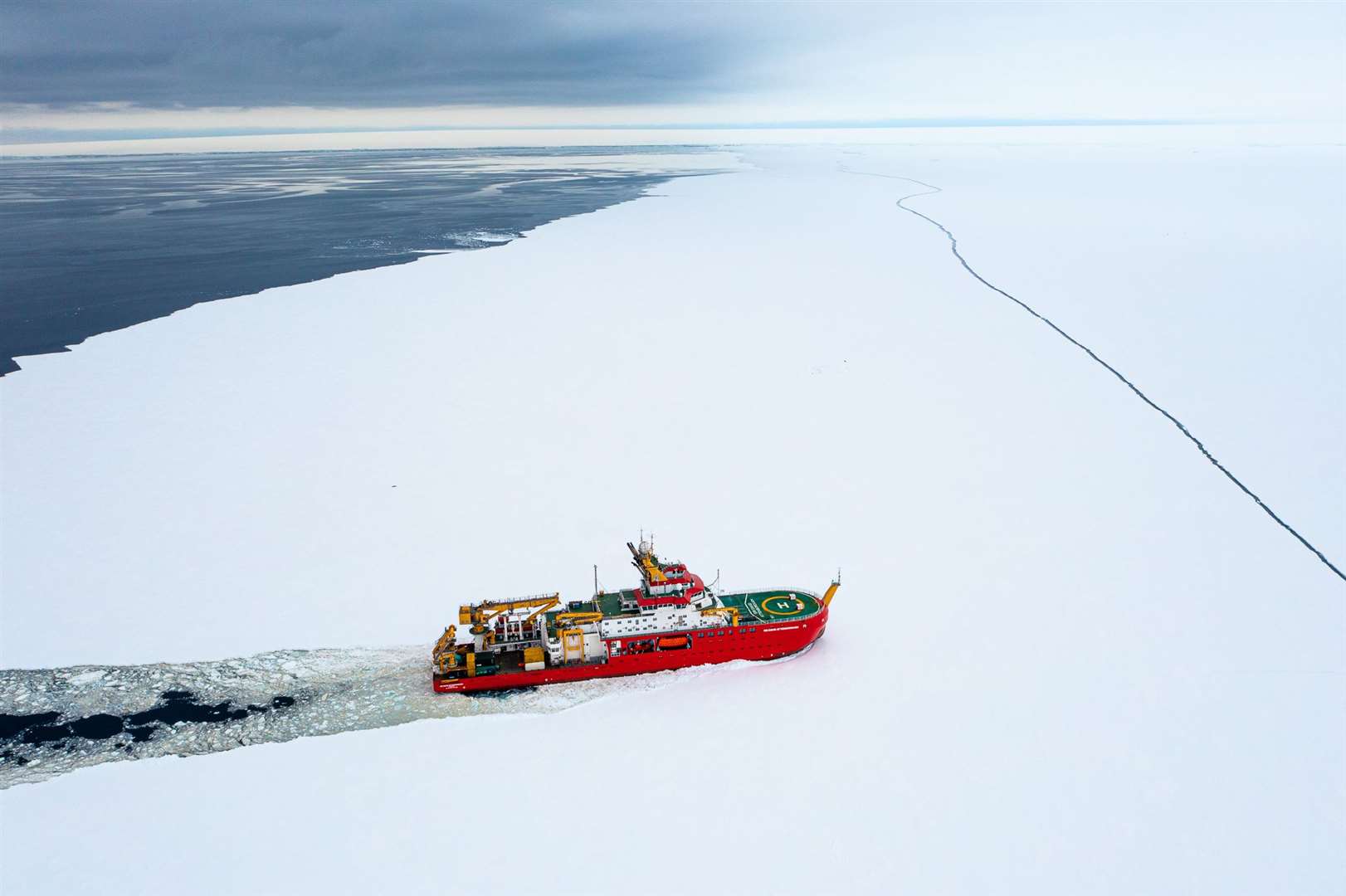 The RRS Sir David Attenborough was tested through the ice (Jamie Anderson/BAS/PA)