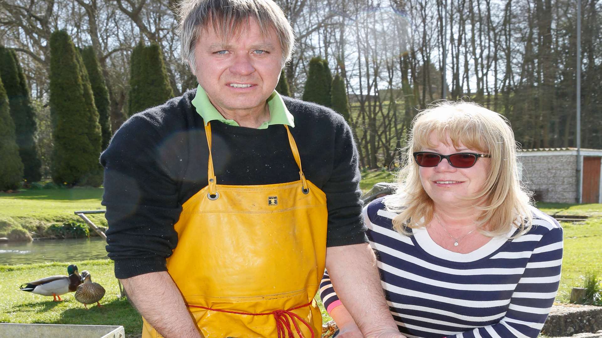 Paul and Alison Davis feared their trout farm was under threat from pollution