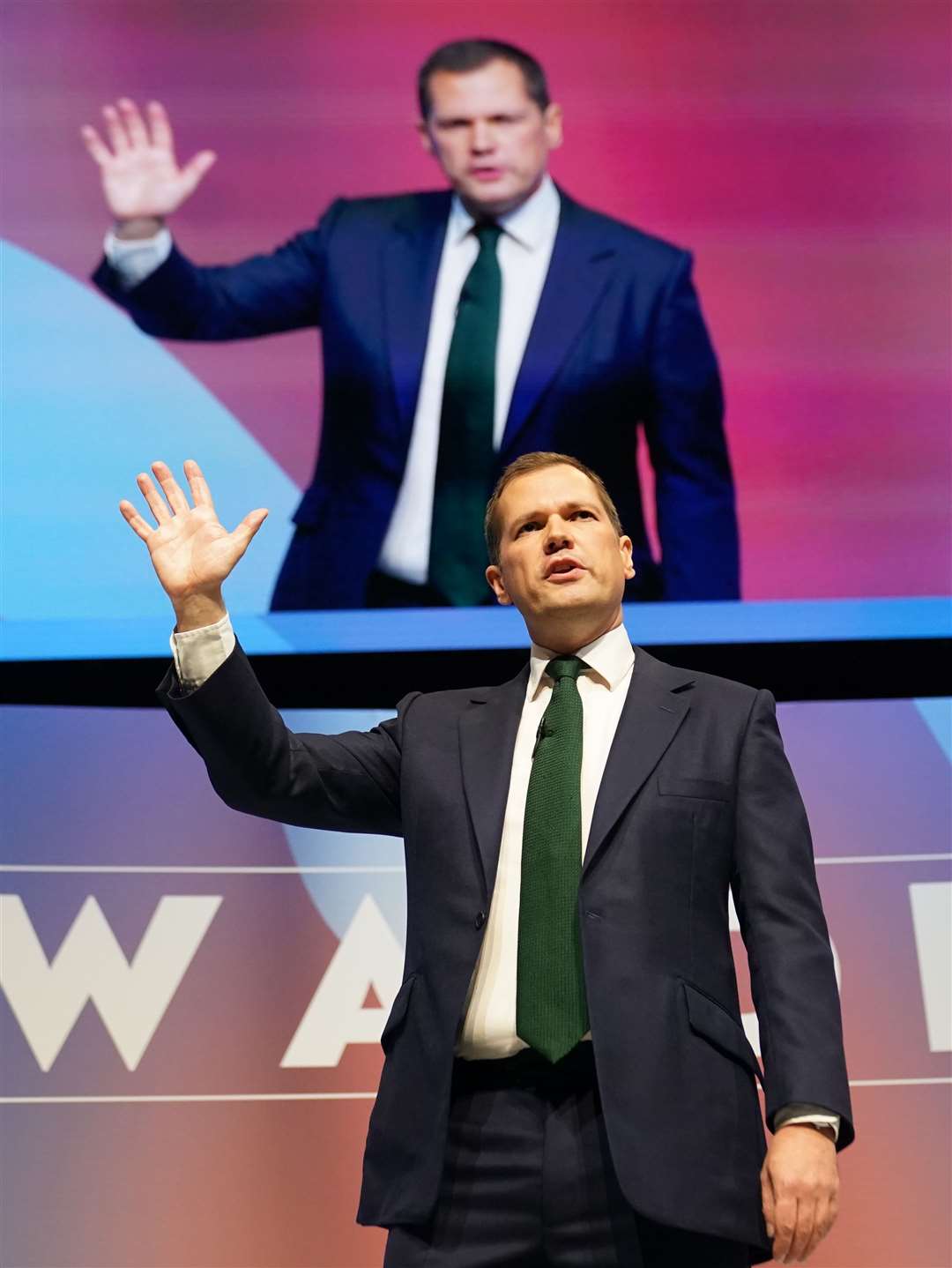 Robert Jenrick after addressing the Conservative Party Conference in Birmingham (Stefan Rousseau/PA)