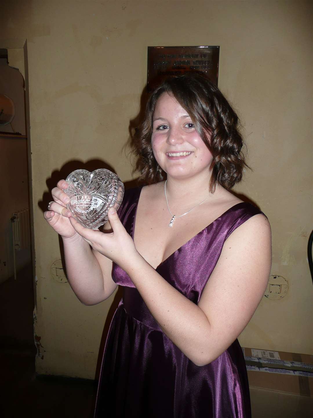 Megan Forbes as a teenager, getting a Channel swimming award in 2008. Picture: Graham Tutthill