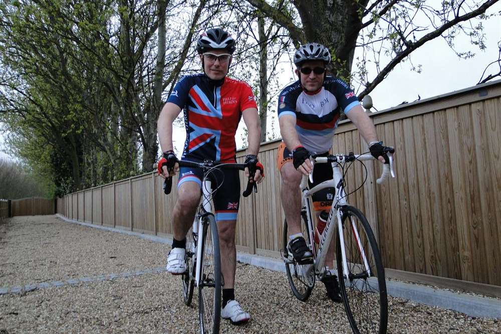 Andy and Steve Waller prepare for a 100-mile cycle ride in aid of Help for Heroes