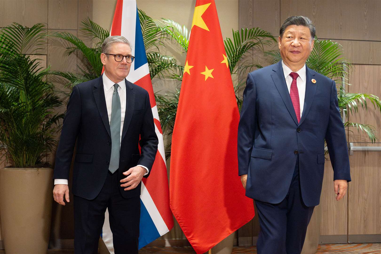 Prime Minister Sir Keir Starmer during a bilateral meeting with President Xi Jinping of China (Stefan Rousseau/PA)