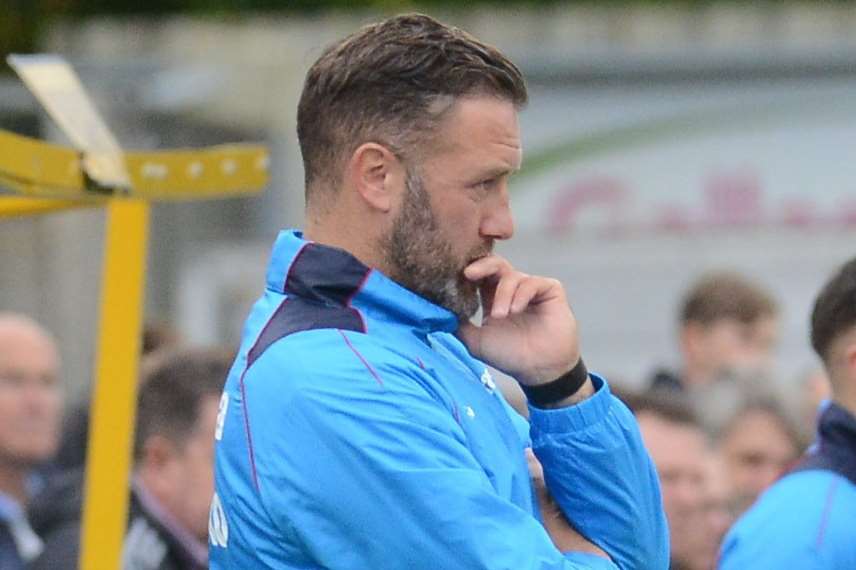 Stones boss Jay Saunders watches on from the sidelines Picture: Gary Browne