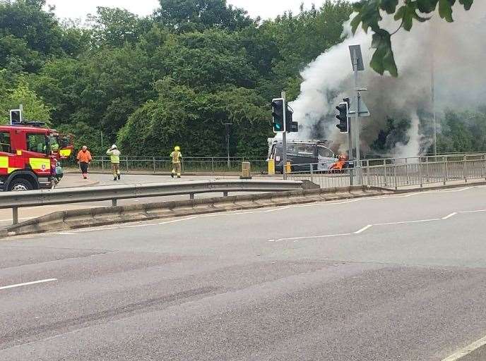 Firefighters have been called to the scene of a vehicle blaze on St Clements Way Photo: UKnip